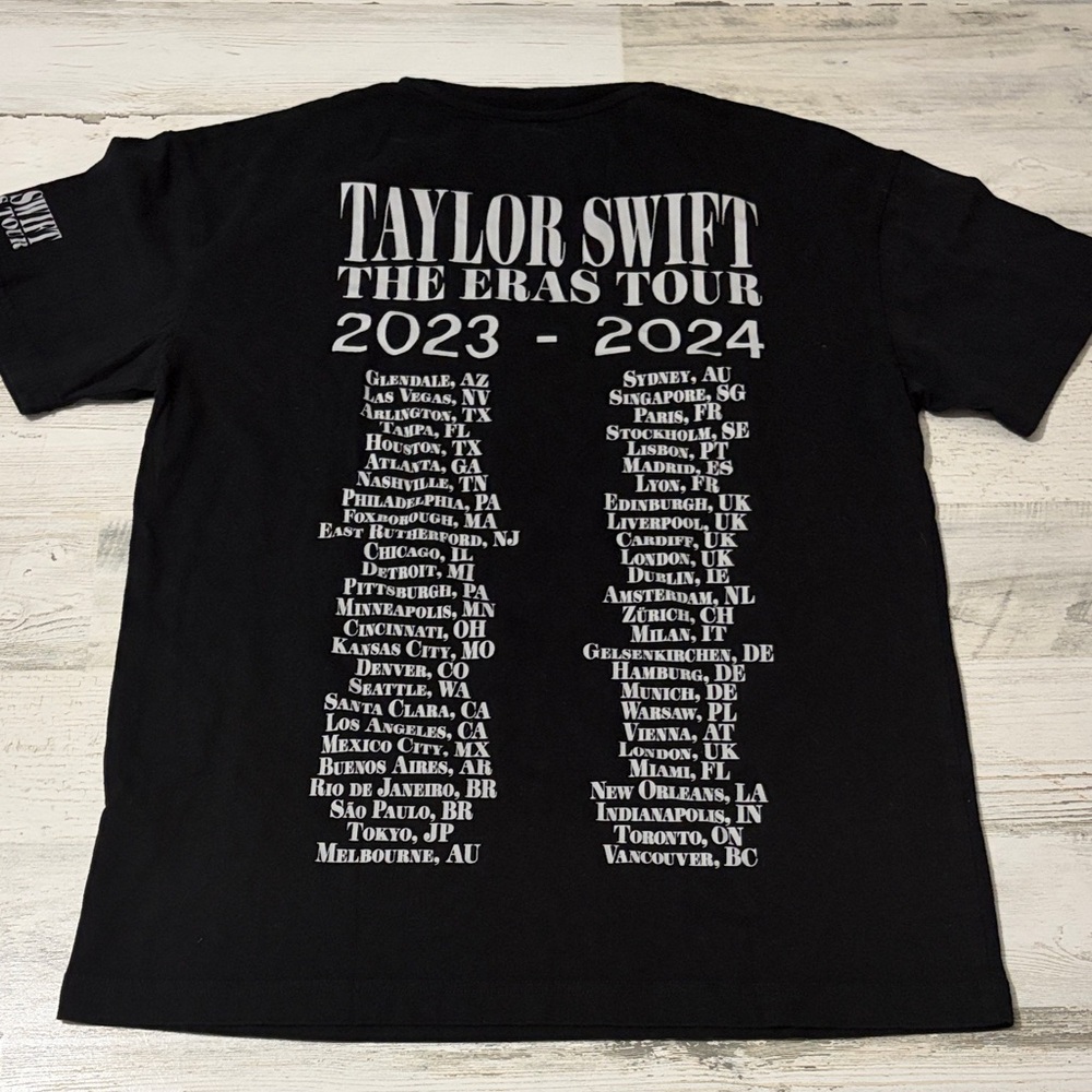 Taylor Swift Black Graphic Eras Tour Tee - Multicolor Portraits - Picture 4 of 9